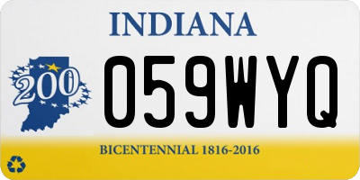 IN license plate 059WYQ