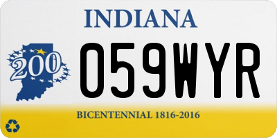 IN license plate 059WYR