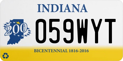 IN license plate 059WYT