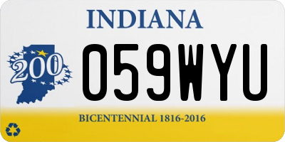 IN license plate 059WYU