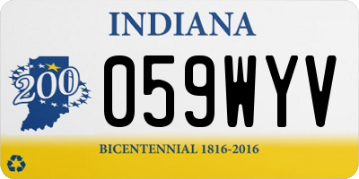 IN license plate 059WYV