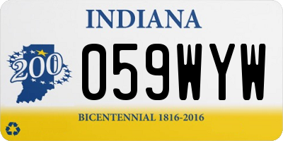 IN license plate 059WYW