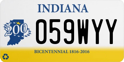IN license plate 059WYY