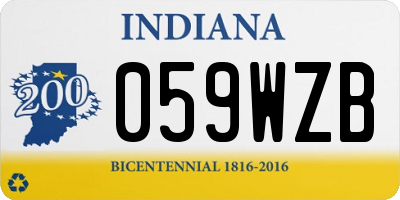 IN license plate 059WZB