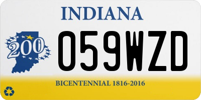 IN license plate 059WZD