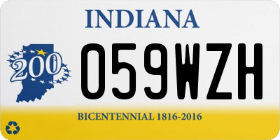 IN license plate 059WZH