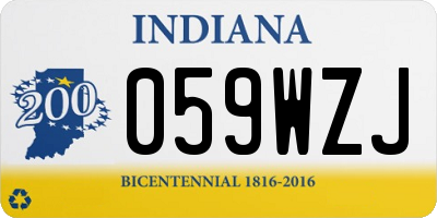 IN license plate 059WZJ