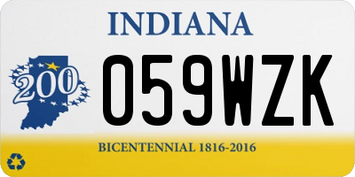 IN license plate 059WZK