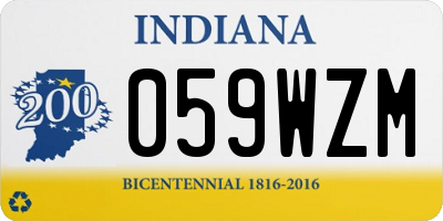 IN license plate 059WZM