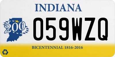 IN license plate 059WZQ