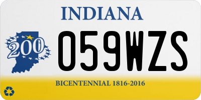 IN license plate 059WZS