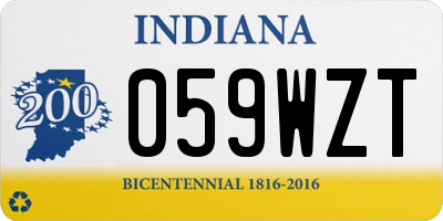 IN license plate 059WZT