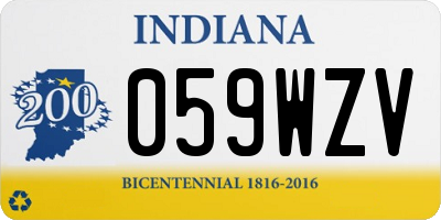 IN license plate 059WZV