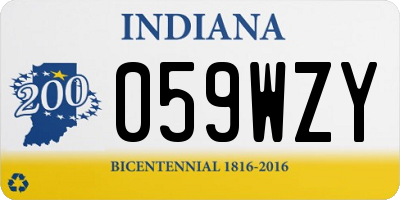 IN license plate 059WZY