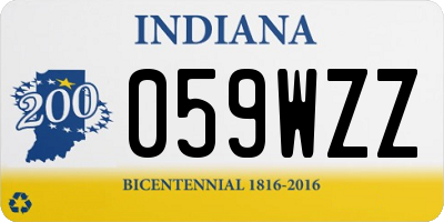 IN license plate 059WZZ