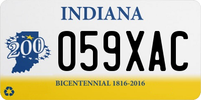 IN license plate 059XAC