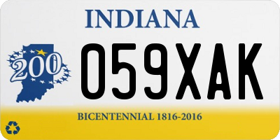 IN license plate 059XAK