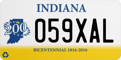IN license plate 059XAL