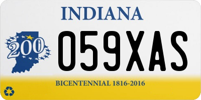 IN license plate 059XAS
