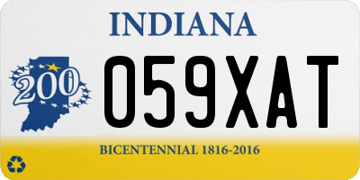 IN license plate 059XAT