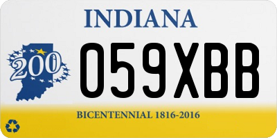 IN license plate 059XBB