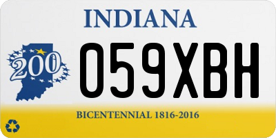 IN license plate 059XBH