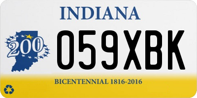 IN license plate 059XBK