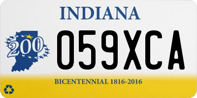 IN license plate 059XCA