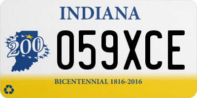 IN license plate 059XCE