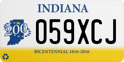IN license plate 059XCJ