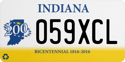 IN license plate 059XCL