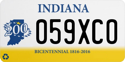 IN license plate 059XCO