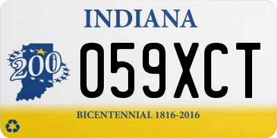 IN license plate 059XCT