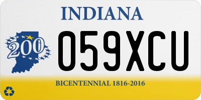 IN license plate 059XCU