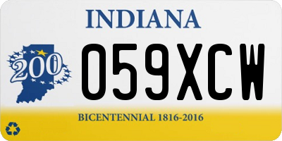 IN license plate 059XCW