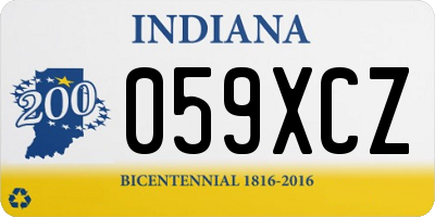 IN license plate 059XCZ