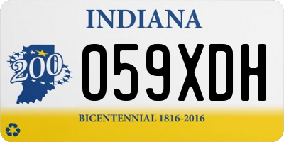 IN license plate 059XDH