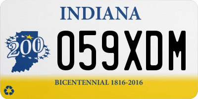 IN license plate 059XDM