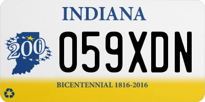 IN license plate 059XDN