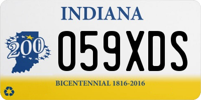 IN license plate 059XDS
