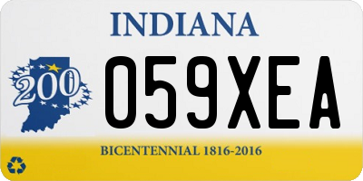 IN license plate 059XEA