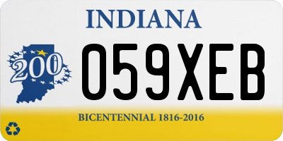 IN license plate 059XEB