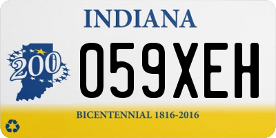 IN license plate 059XEH