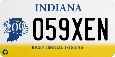 IN license plate 059XEN