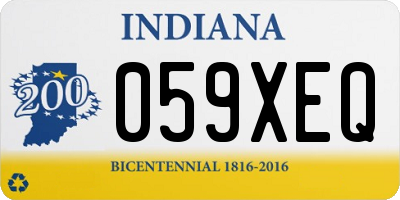 IN license plate 059XEQ
