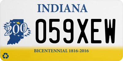 IN license plate 059XEW