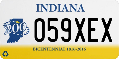 IN license plate 059XEX