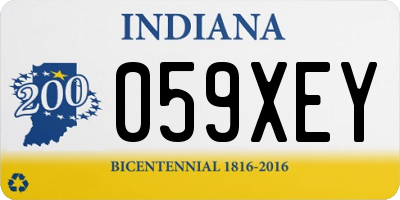 IN license plate 059XEY