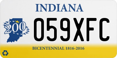 IN license plate 059XFC