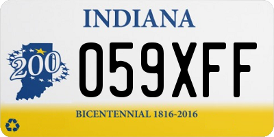 IN license plate 059XFF